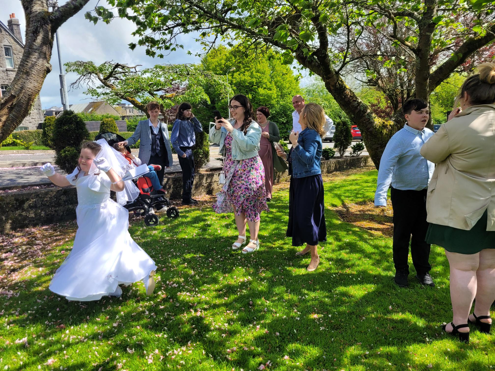 Picture of our family at Ailbhe's Communion